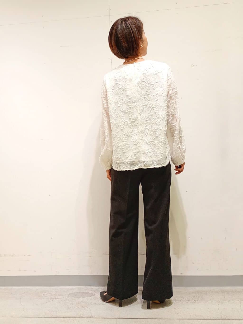 Kさんの「INDIVI｜【通勤スーツ／洗える】ストレッチカラーレスジャケット」を使ったコーディネート