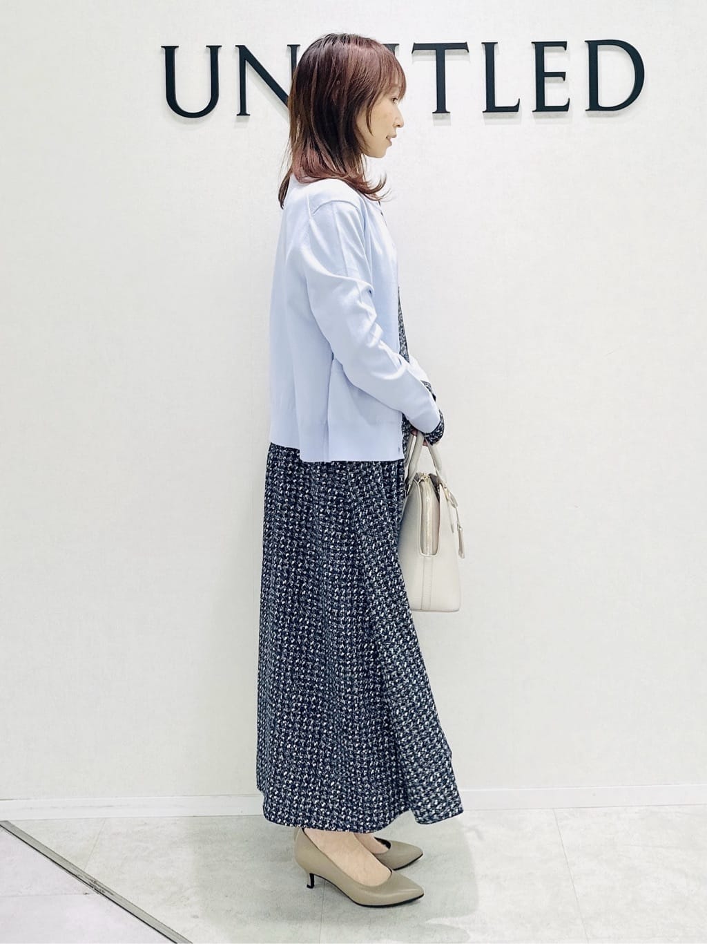 Miwaさんの「UNTITLED｜◆【アンサンブル可/洗える】クルーネックニットカーディガン」を使ったコーディネート