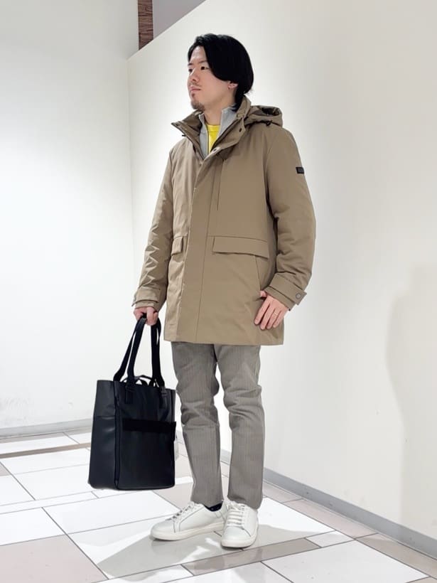 及川さんの「TAKEO KIKUCHI｜【None Of Stress】ストレッチ ダウンブルゾン」を使ったコーディネート
