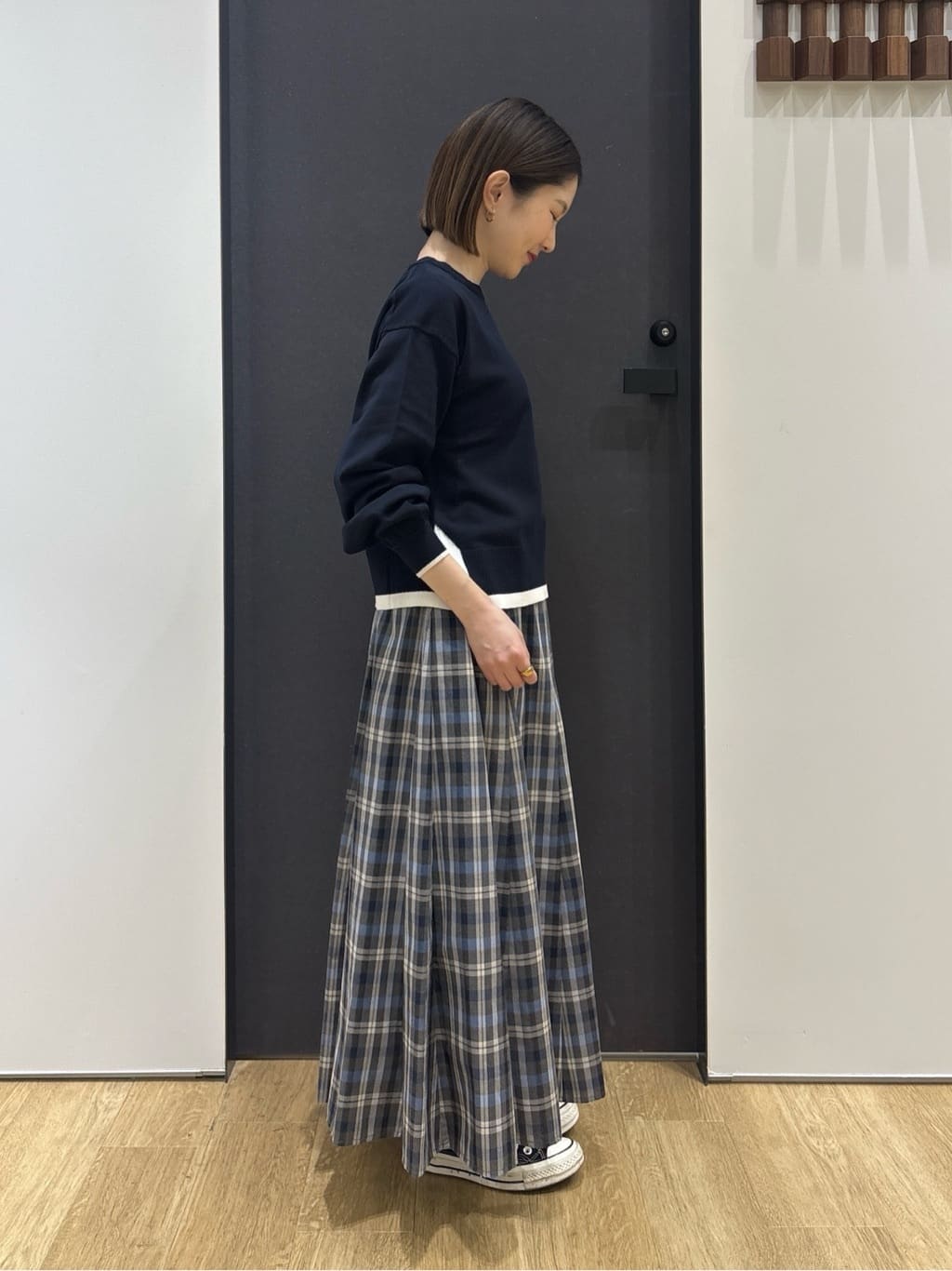 risaさんの「Dessin｜【洗える】バイカラーデザインニット」を使ったコーディネート