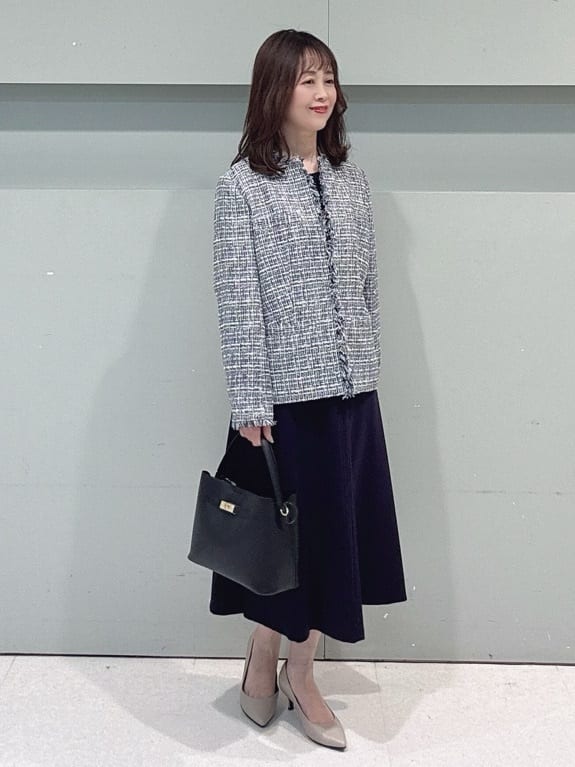 makiさんの「UNTITLED｜【セレモニー】パール調フリークリップネックレス」を使ったコーディネート