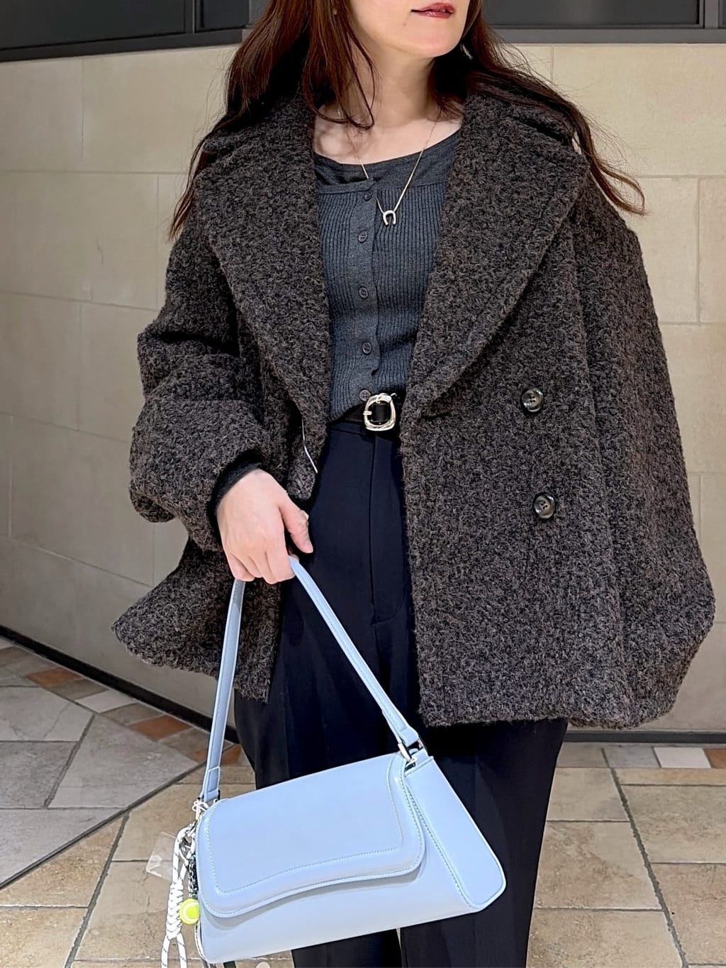 よねさんの「INDIVI｜ビスチェレイヤードニット」を使ったコーディネート