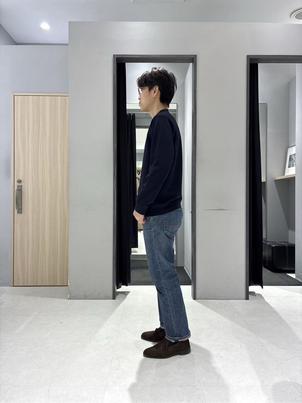わいずみさんの「TAKEO KIKUCHI｜モックネック 鹿の子 ニット プルオーバー」を使ったコーディネート