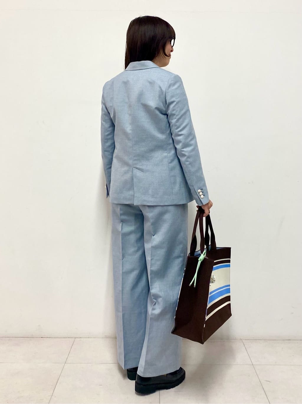 Sawaguchiさんの「DRESSTERIOR｜【セットアップ可】リネンブレンドダブルブレストジャケット」を使ったコーディネート