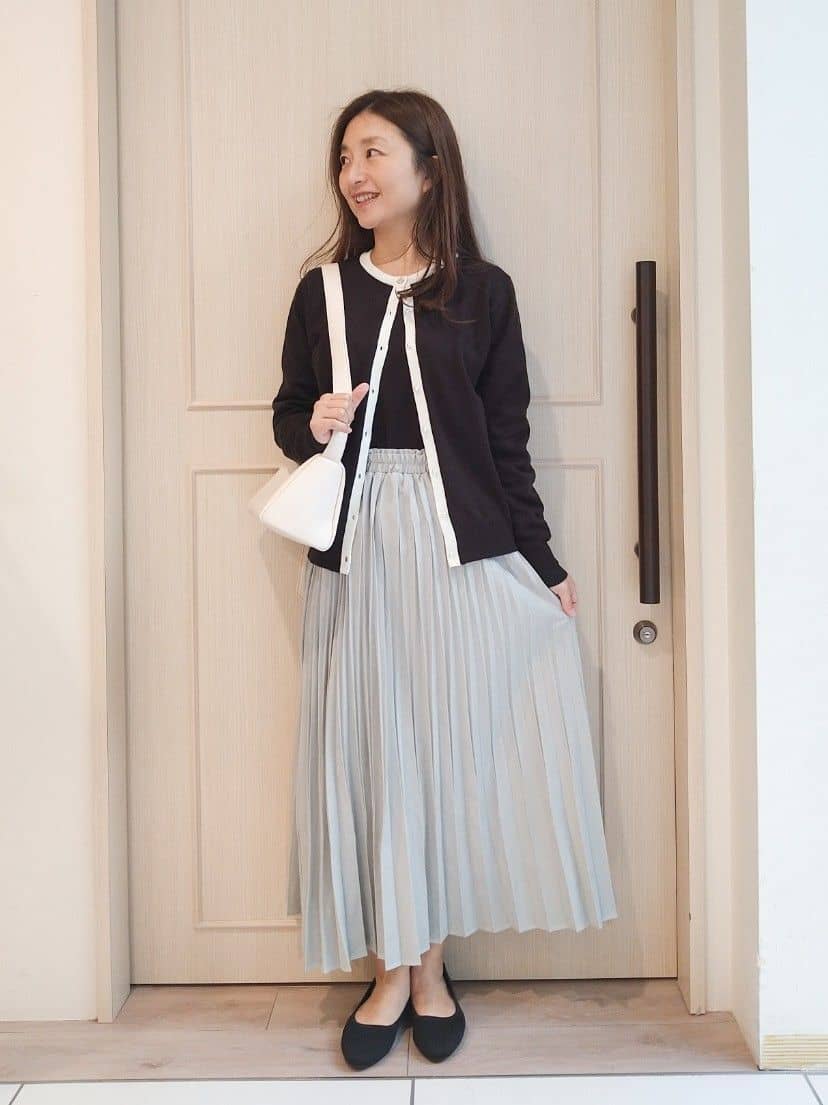 mi-saさんの「SHOO･LA･RUE｜【洗濯機可/S-LL/アンサンブル可】結局、シンプル クルーネックニット」を使ったコーディネート