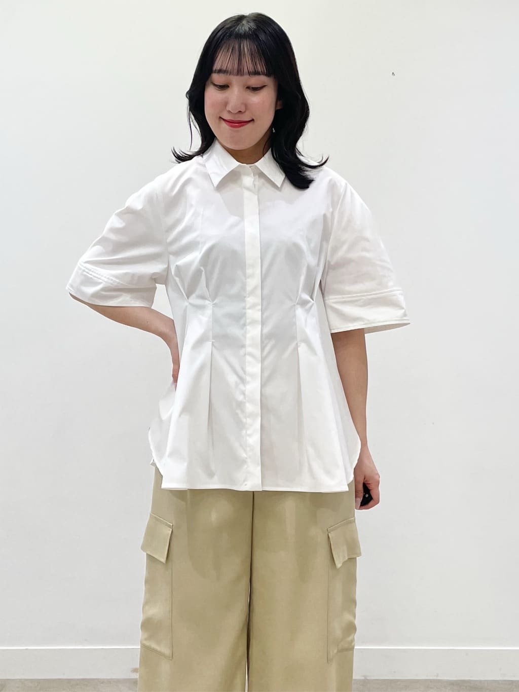 yukariさんの「Reflect｜ボリュームスリーブシャツブラウス」を使ったコーディネート
