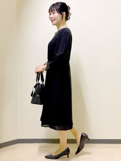  beni_gingerさんの「Reflect｜【SS-4Lサイズ／付属リボン】スリーブデザインジョーゼットワンピース」を使ったコーディネート