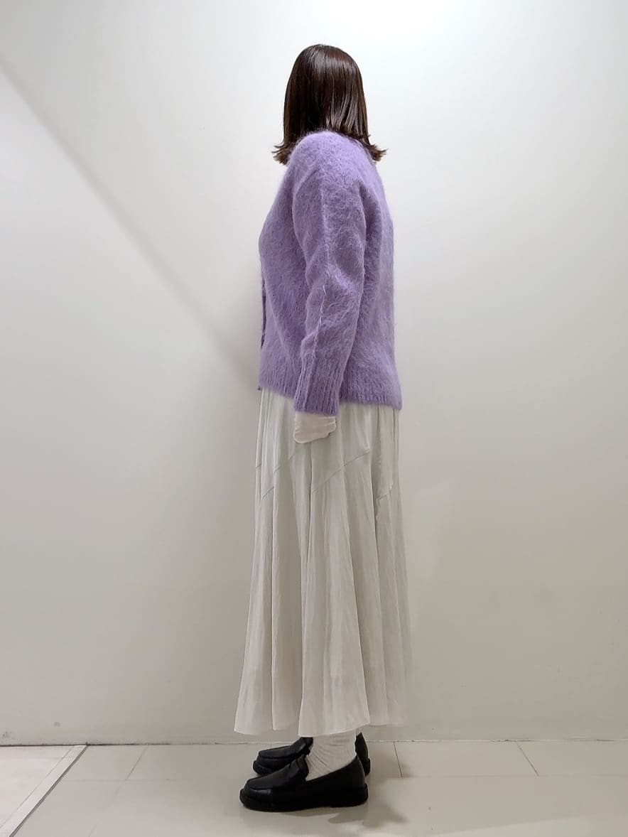 YUIさんの「UNTITLED｜【ゆったり】アルパカ混シャギー カーディガン」を使ったコーディネート