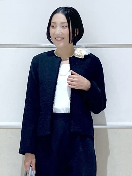 eriko さんの「Dessin｜【洗える】ジョーゼットブラウス」を使ったコーディネート