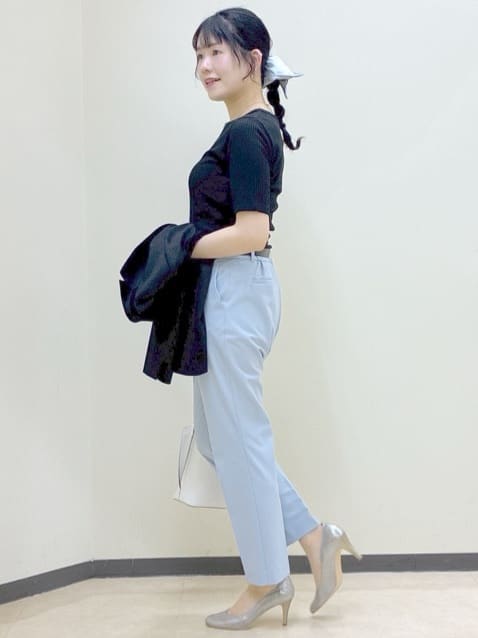  beni_gingerさんの「Reflect｜【インナーにおすすめ◎】クルーネックストレッチリブトップス」を使ったコーディネート