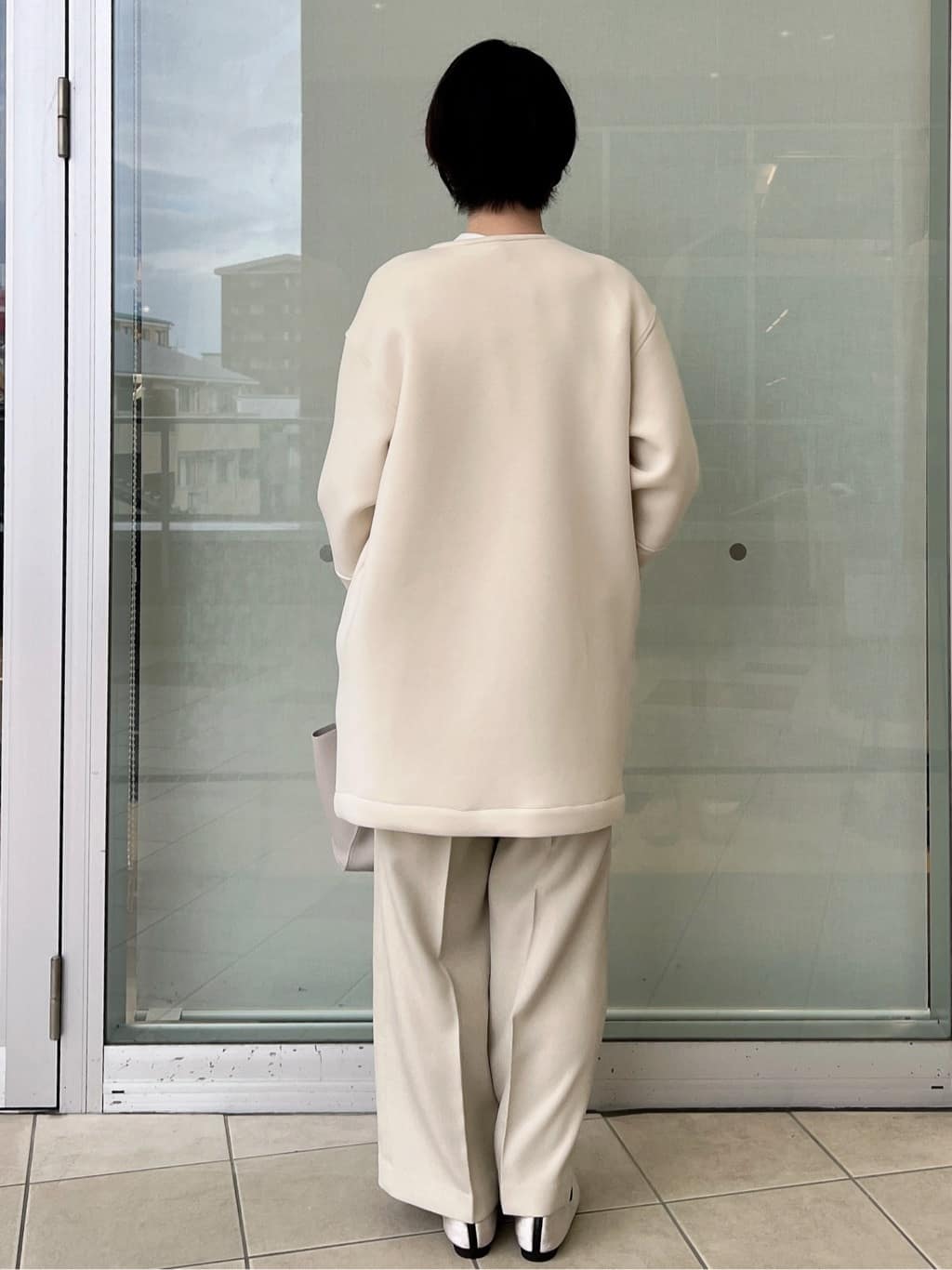 yo-koさんの「OPAQUE.CLIP｜リバーシブル配色ノーカラーコート【洗濯機OK】」を使ったコーディネート
