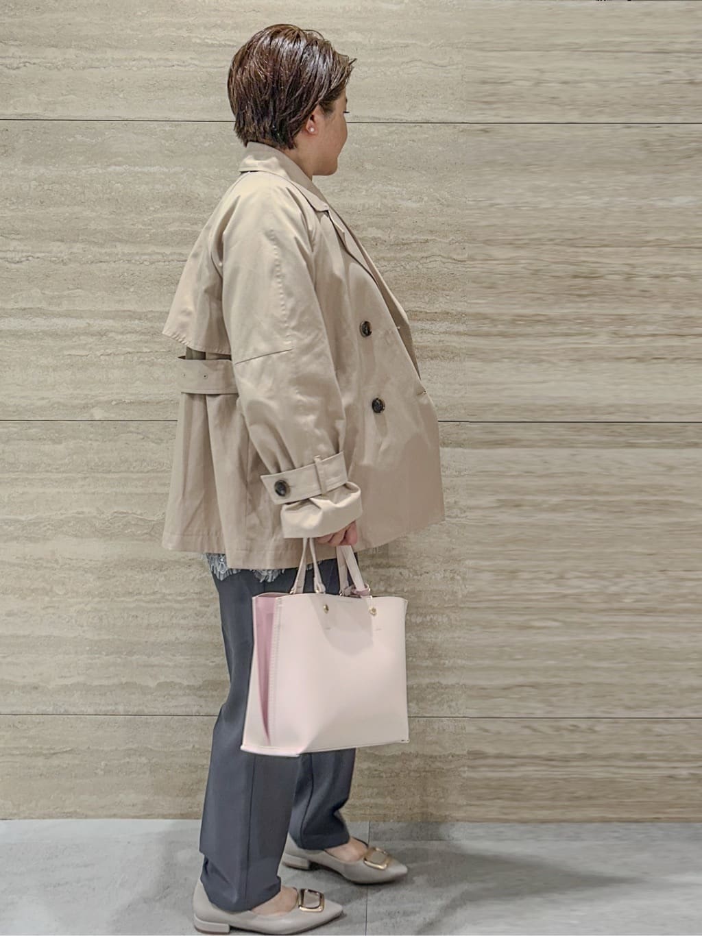NAMIさんの「OPAQUE.CLIP｜ミドルトレンチコート【洗濯機OK】」を使ったコーディネート
