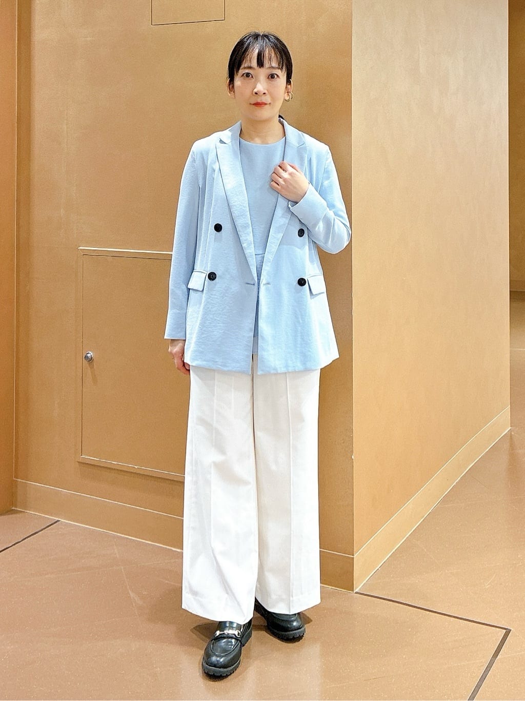 hattoriさんの「INDIVI｜【新作褒められパンツ】快温ワイドパンツ」を使ったコーディネート
