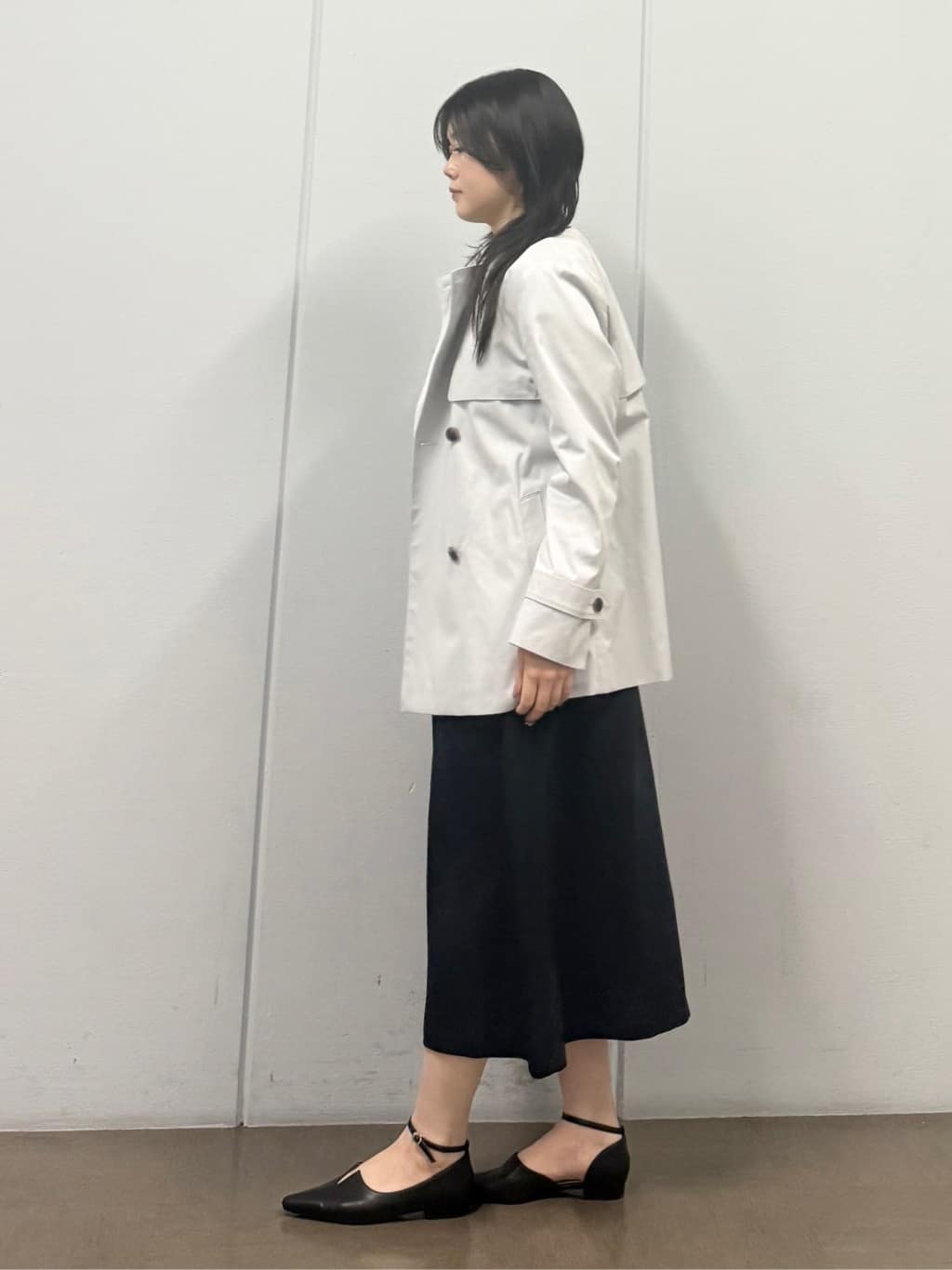 mizukiさんの「INDIVI｜【2WAY／洗える】ラメストライプ コットン混シャツ」を使ったコーディネート