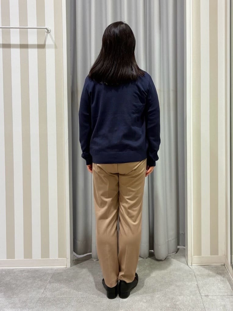 vanseさんの「SHOO･LA･RUE｜【洗濯機可/S-LL/アンサンブル可】すっきりと好印象 配色クルーネックニット」を使ったコーディネート