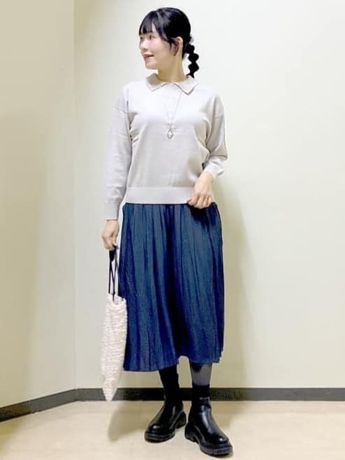  beni_gingerさんの「Reflect｜【着映え◎】衿つきニットトップス」を使ったコーディネート