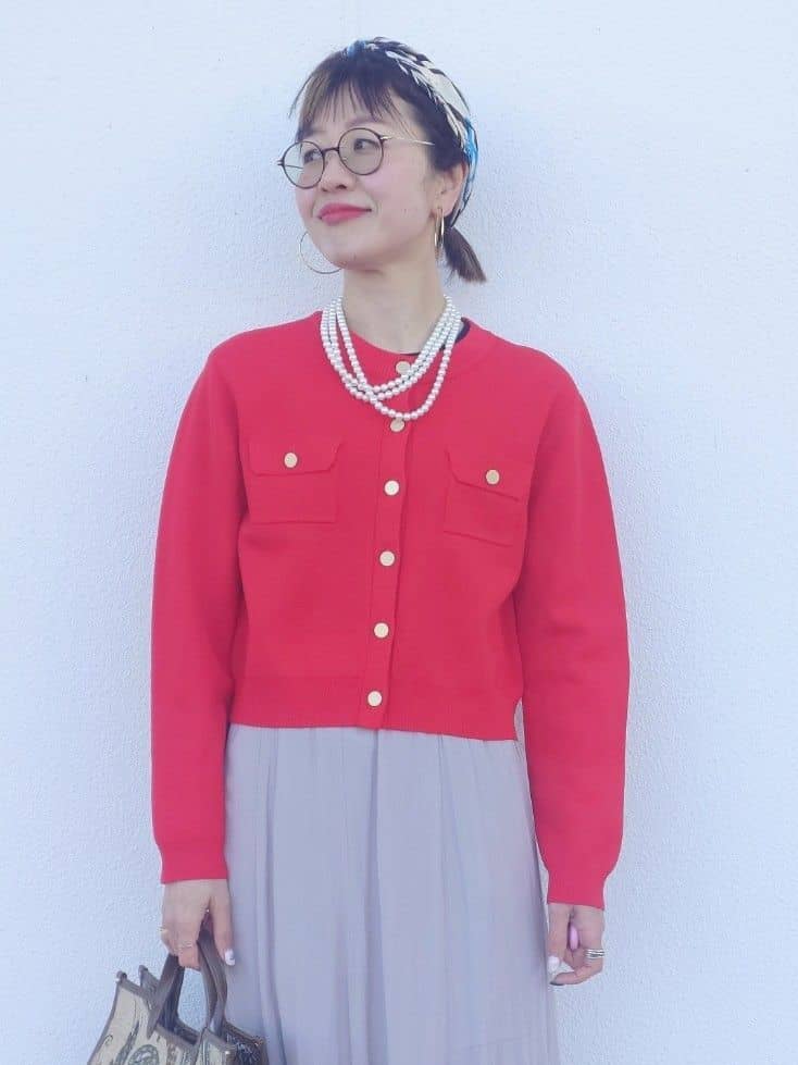 MUTSUKOさんの「UNTITLED｜【洗える/ジャケット風】ミラノリブカーディガン」を使ったコーディネート