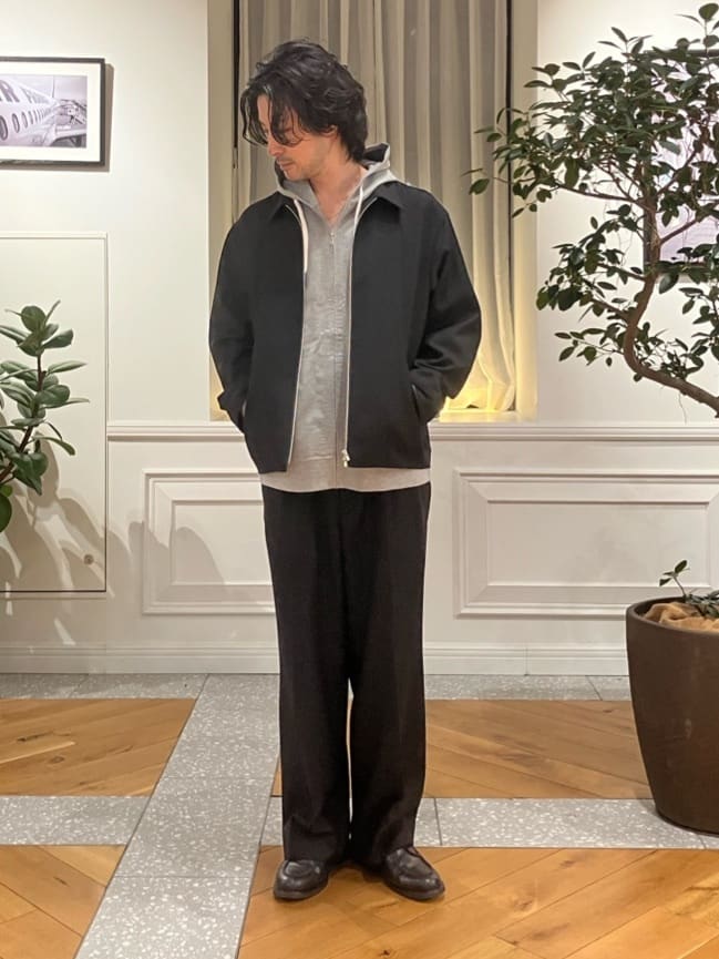 junyaさんの「DRESSTERIOR｜【ウォッシャブル】ウールハリントン ジャケット」を使ったコーディネート