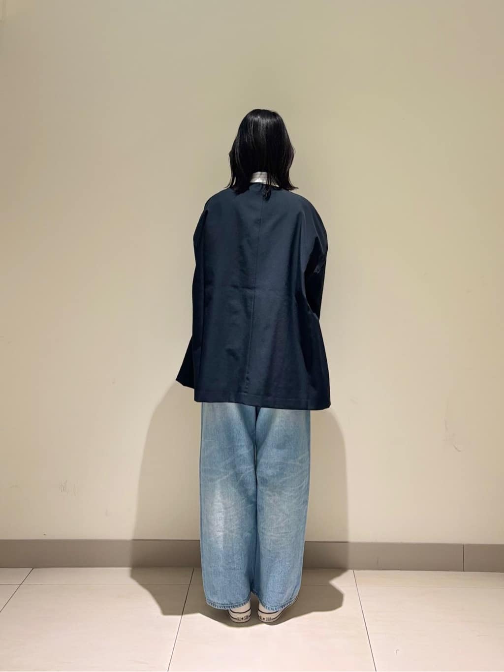 mayuさんの「Dessin｜【花粉ガード/撥水加工/洗える】クルーネックスプリングコート」を使ったコーディネート