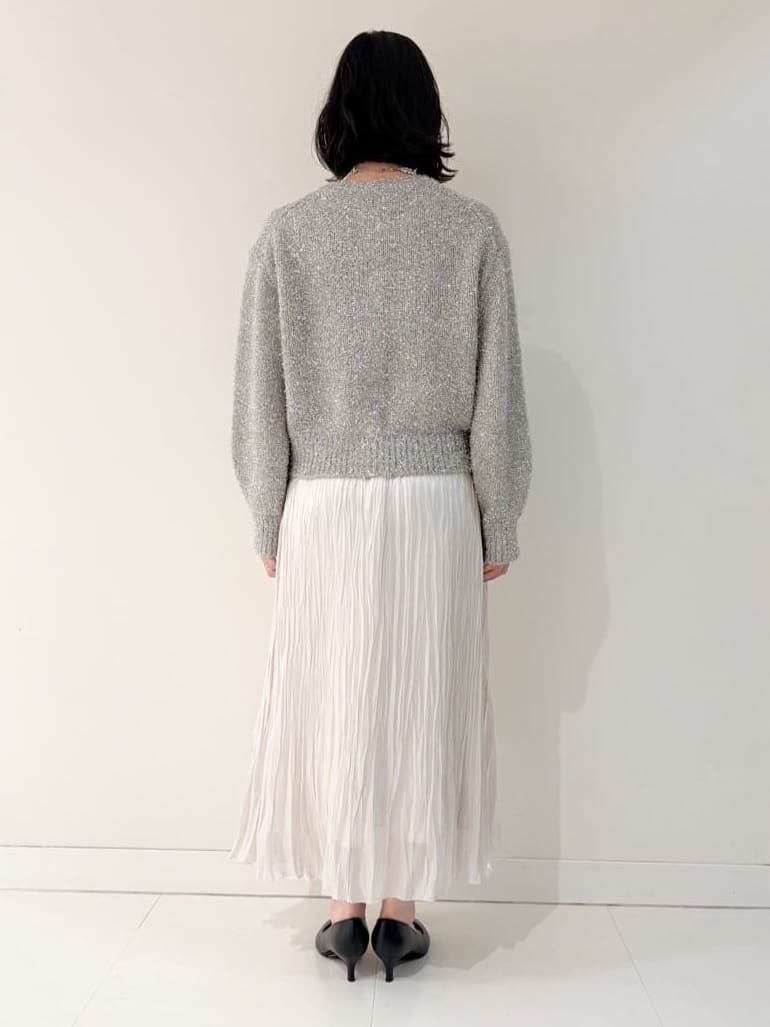 サオリさんの「UNTITLED｜【ラメ風/着映え】ファンシーヤーン カーディガン」を使ったコーディネート
