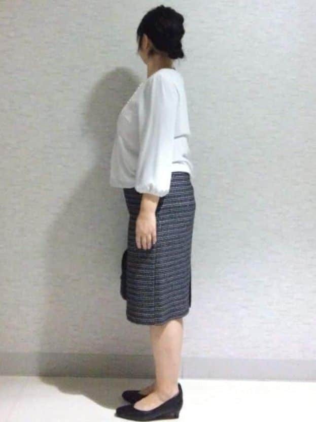 sakoさんの「Reflect｜【SS-4Lサイズ／フォーマル／セットアップ可】ツイードジャケット」を使ったコーディネート