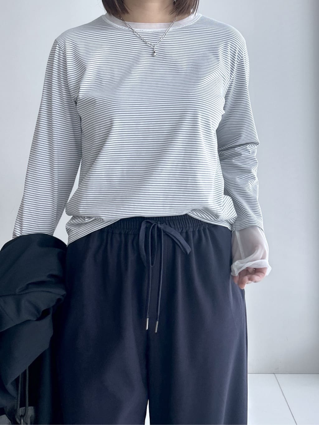 Hirokaさんの「Dessin｜【洗える】シアーチュールポイントカットソー」を使ったコーディネート