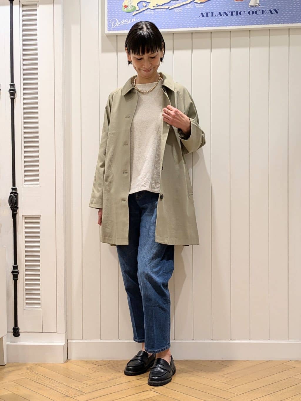 micoさんの「Dessin｜【360度可愛い・洗える】バックヘンリーカットソー」を使ったコーディネート