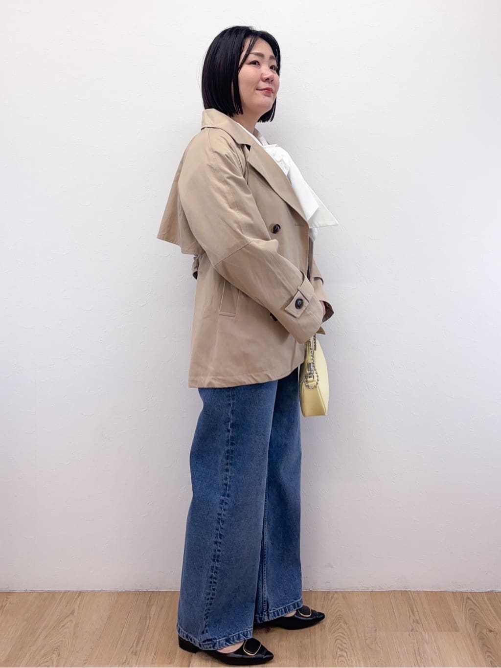 Takeさんの「OPAQUE.CLIP｜ミドルトレンチコート【洗濯機OK】」を使ったコーディネート