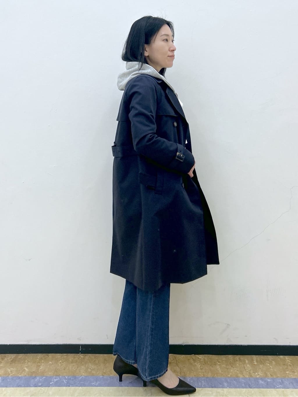 su.さんの「index｜撥水トレンチコート【洗濯機OK／花粉対応】《XS～3L》」を使ったコーディネート