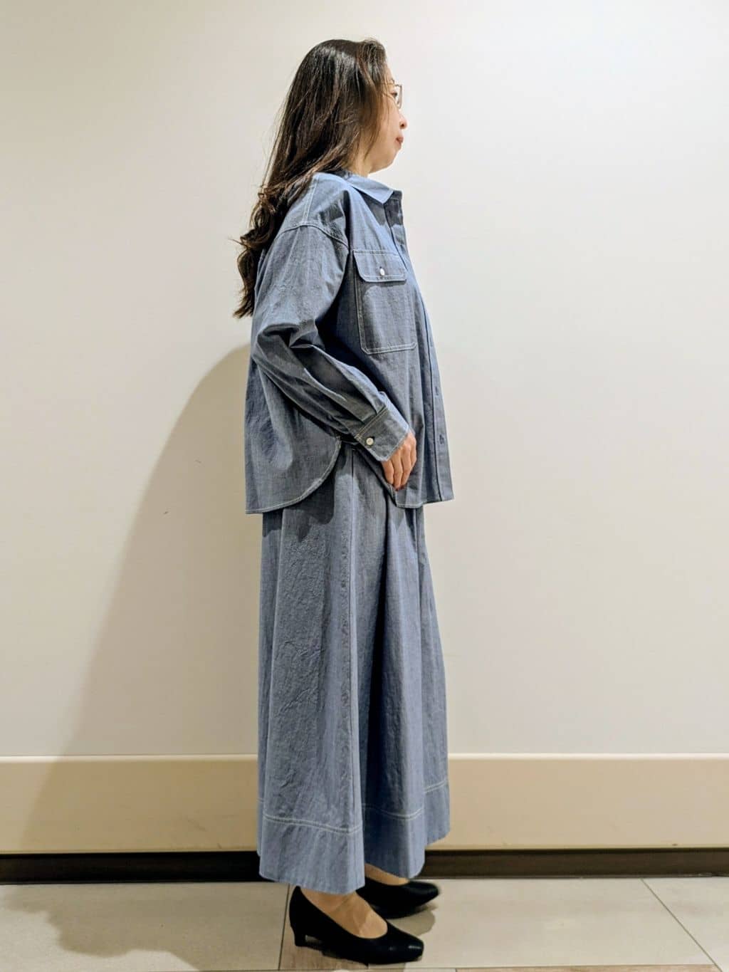 imamiさんの「Reflect｜【羽織にも◎】ダンガリーシャツ」を使ったコーディネート