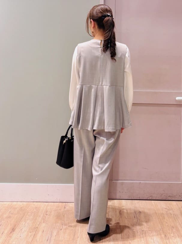 Komi☆さんの「grove｜【マシンウォッシュ/防シワ/S-3L】着回しできるカセット服ワイドパンツ」を使ったコーディネート