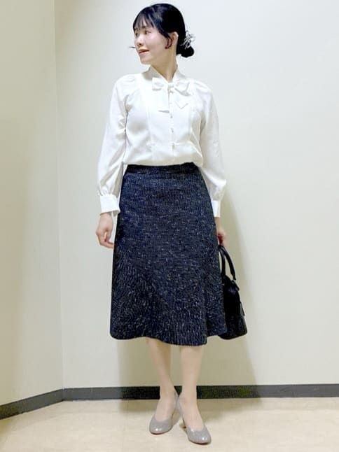  beni_gingerさんの「Reflect｜【レイヤードに◎】ボウタイブラウス」を使ったコーディネート