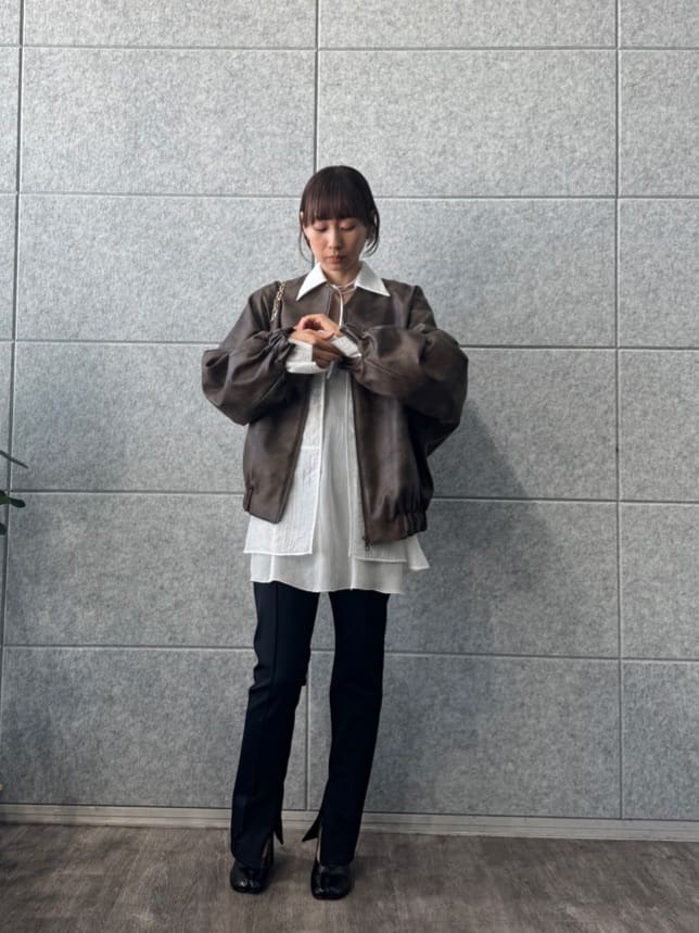 designer yukaさんの「CODE A｜【Re】grain zip over blouson」を使ったコーディネート