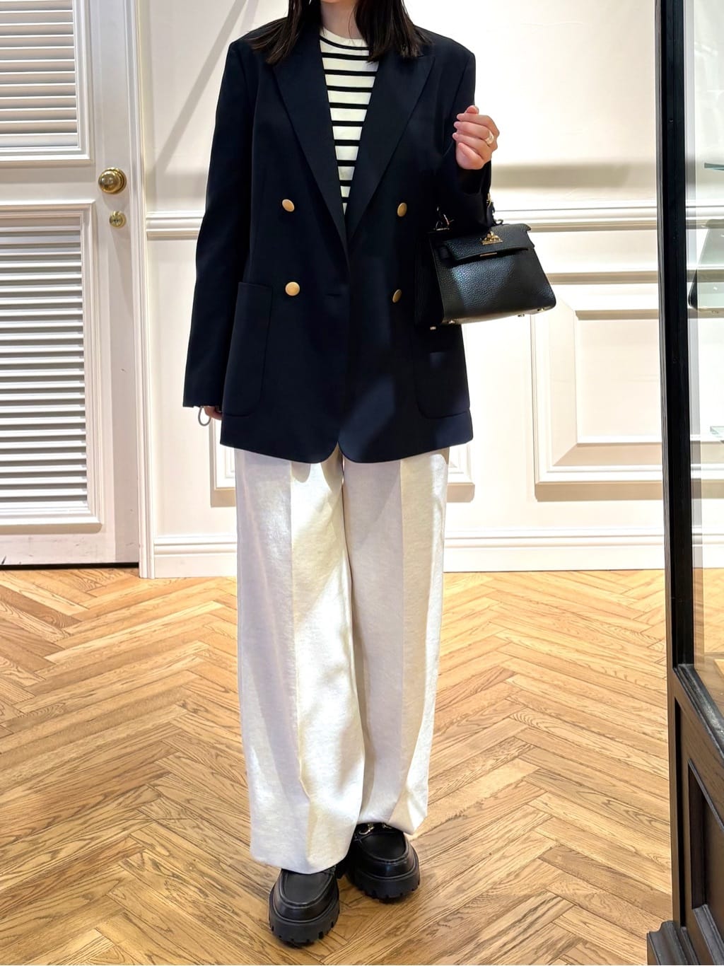 cocoさんの「DRESSTERIOR｜◆【ウォッシャブル】コットンフルニードルボーダーニット」を使ったコーディネート