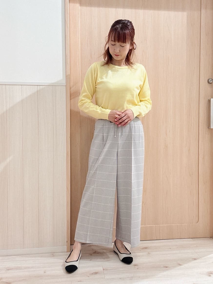 モカさんの「SHOO･LA･RUE｜【洗濯機可/S-LL/アンサンブル可】結局、シンプル クルーネックニット」を使ったコーディネート