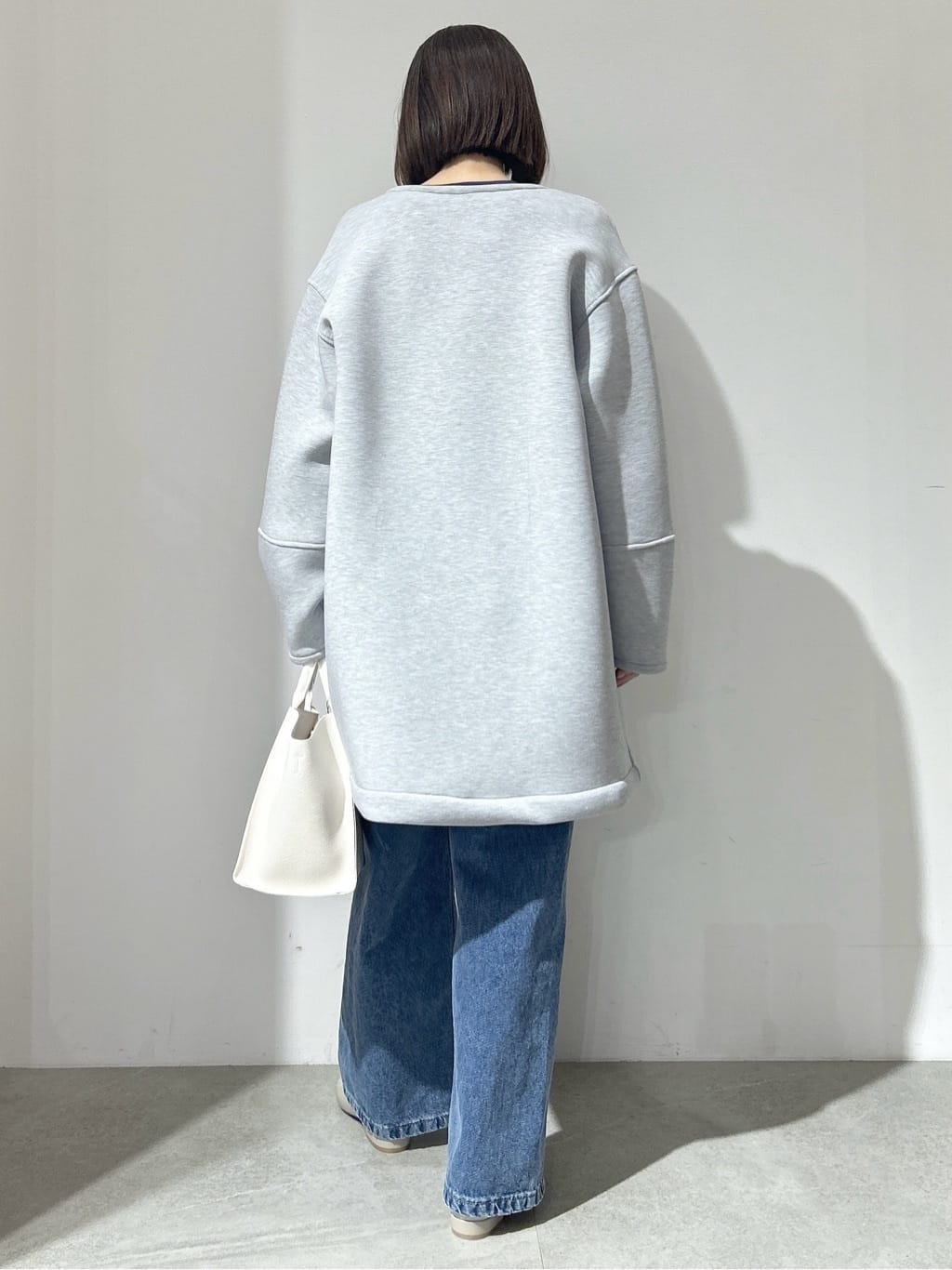 NAKAさんの「OPAQUE.CLIP｜リバーシブル配色ノーカラーコート【洗濯機OK】」を使ったコーディネート