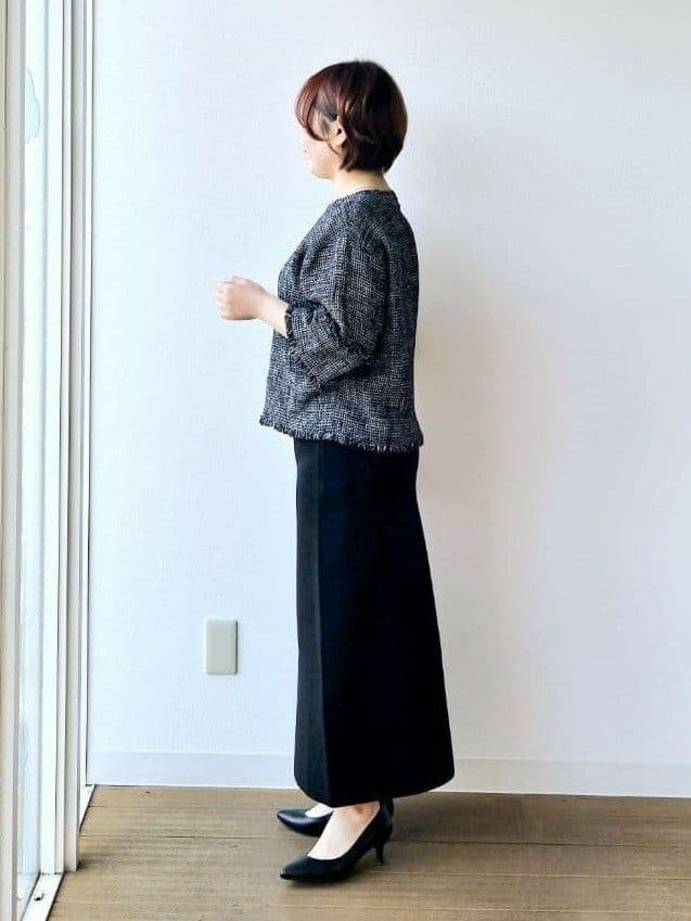 やじまさんの「UNTITLED｜◆【洗える】ツイードドルマンブラウス」を使ったコーディネート
