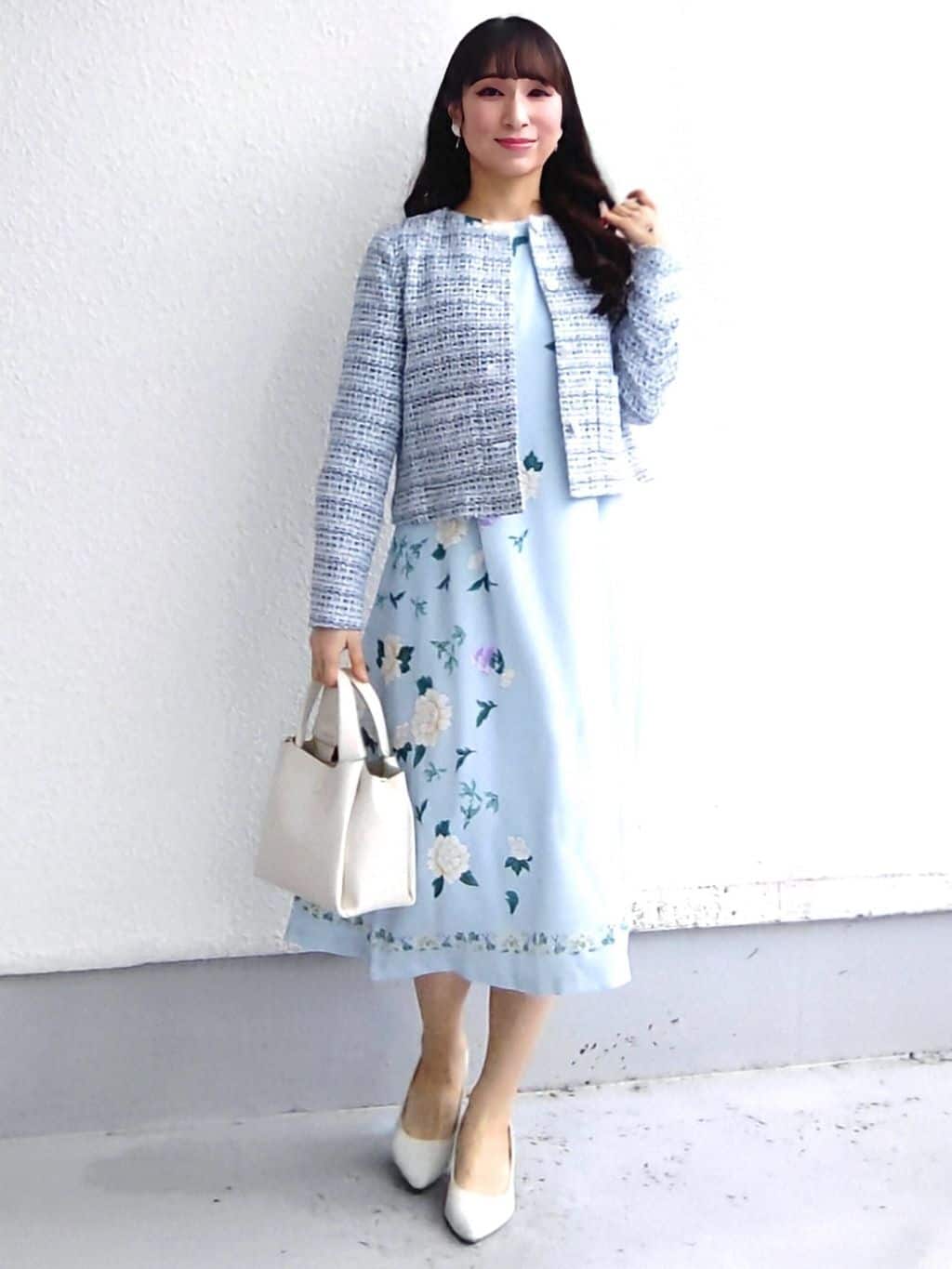 keinaさんの「SunaUna｜【ON/OFF着回し】カラーツイードジャケット」を使ったコーディネート
