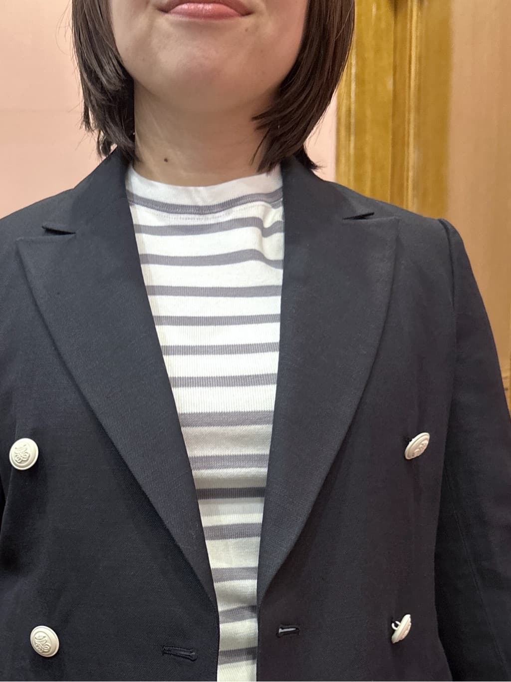 komatsuさんの「DRESSTERIOR｜【セットアップ可】リネンブレンドダブルブレストジャケット」を使ったコーディネート
