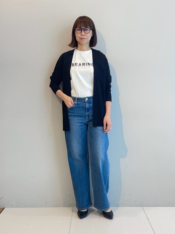 murayamaさんの「INDIVI｜【洗える／上品】きれいめ着流しカーディガンニット」を使ったコーディネート