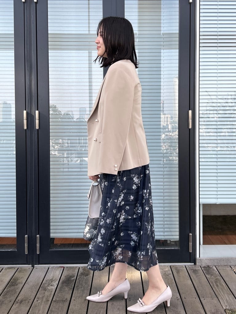 shinoさんの「Couture brooch｜【洗える・通勤】パール調ボタン テーラードジャケット」を使ったコーディネート