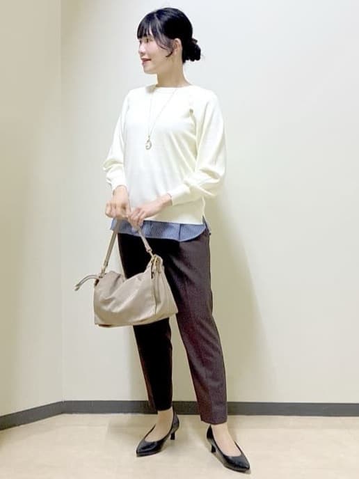  beni_gingerさんの「Reflect｜【ゆったり着られる◎】ラグランスリーブニット」を使ったコーディネート