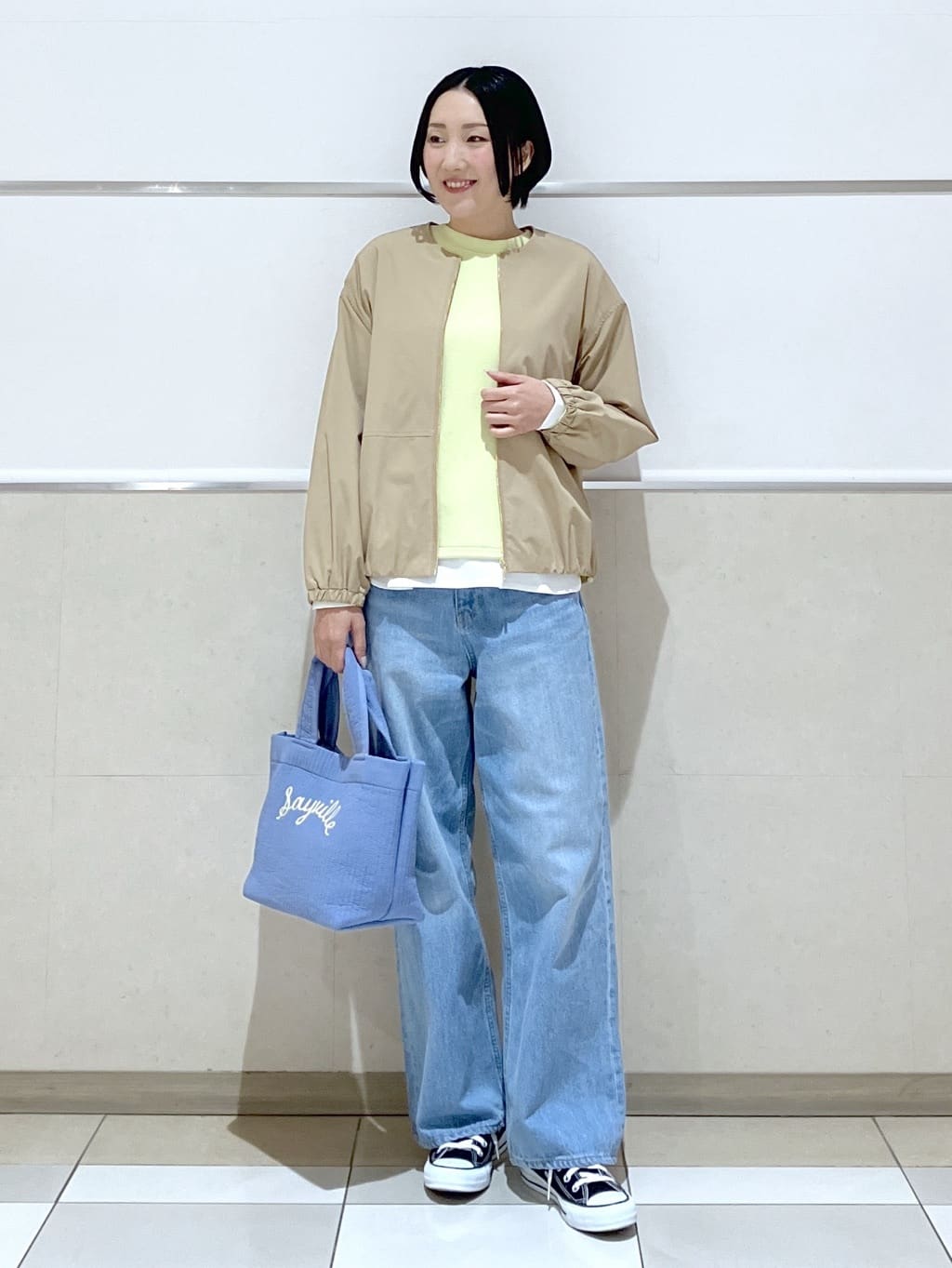 eriko さんの「Dessin｜【前後2WAY/洗える】ドロストリブカットソー」を使ったコーディネート