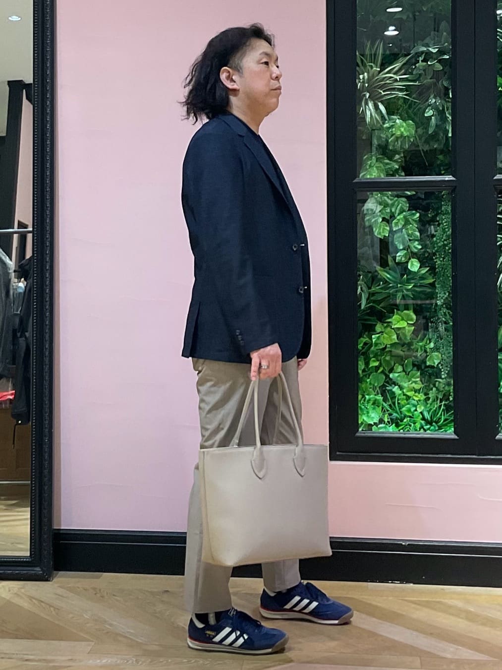 Nagaseさんの「DRESSTERIOR｜【ウォッシャブル】コットンシルク クルーニット」を使ったコーディネート