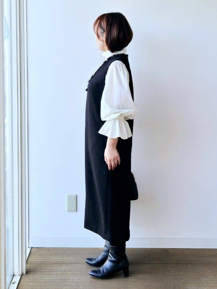 やじまさんの「UNTITLED｜◆【セレモニー/華やか】2WAYボウタイブラウス」を使ったコーディネート
