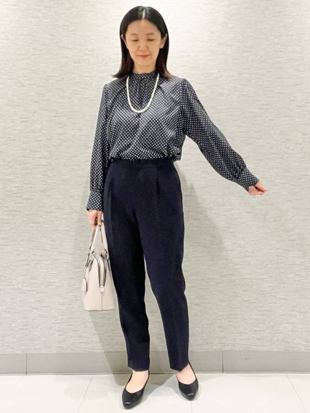 marikoさんの「Reflect｜【SS-4Lサイズ】ドットプリントブラウス」を使ったコーディネート