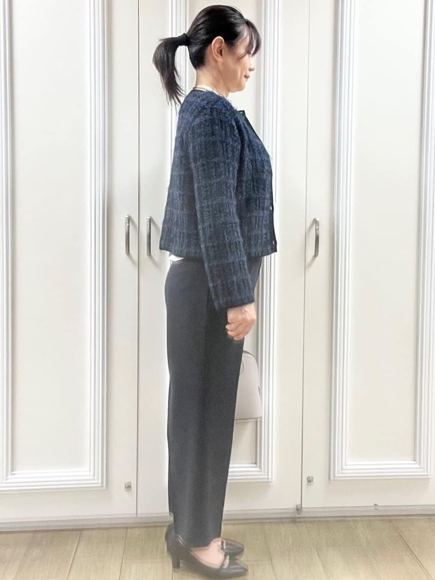 KAOさんの「Reflect｜【お食事会やお出かけに◎】ふんわりジャカード編みカーディガン」を使ったコーディネート