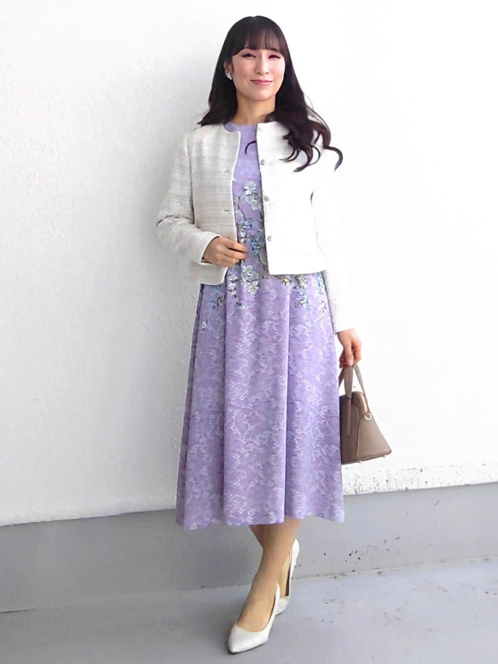 keinaさんの「SunaUna｜【ON/OFF着回し】カラーツイードジャケット」を使ったコーディネート