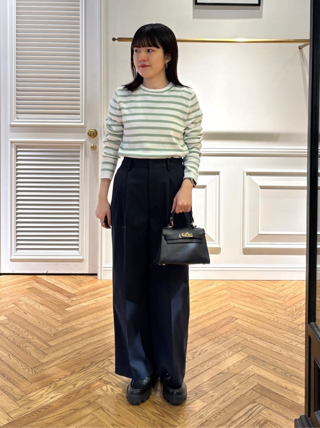 cocoさんの「DRESSTERIOR｜◆【ウォッシャブル】コットンフルニードルボーダーニット」を使ったコーディネート