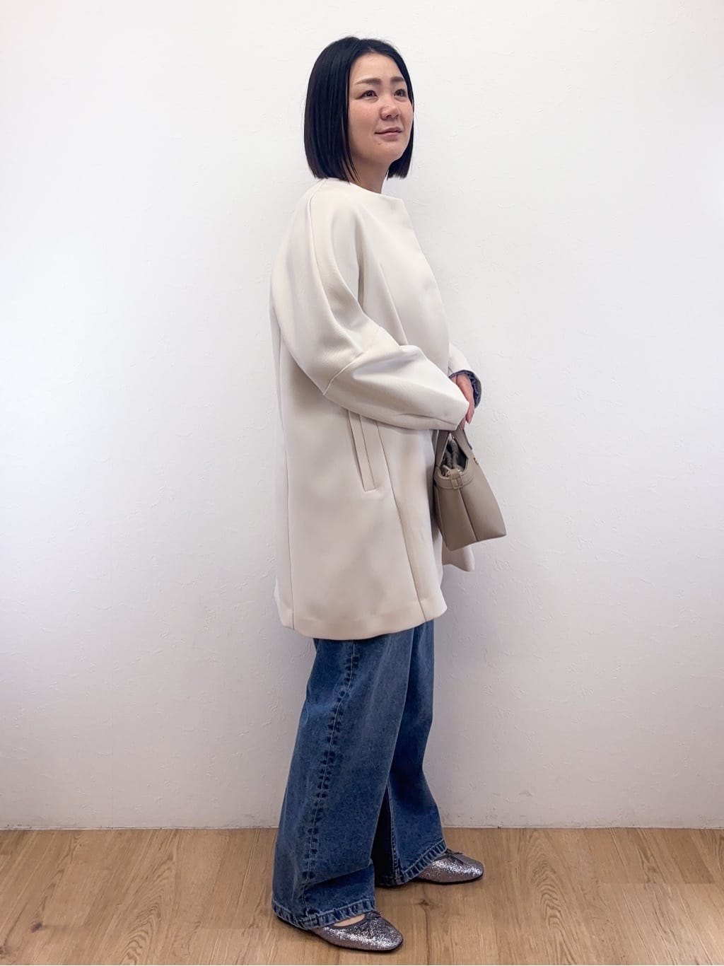 Takeさんの「OPAQUE.CLIP｜フォルムスリーブミドルコート【洗濯機OK】」を使ったコーディネート